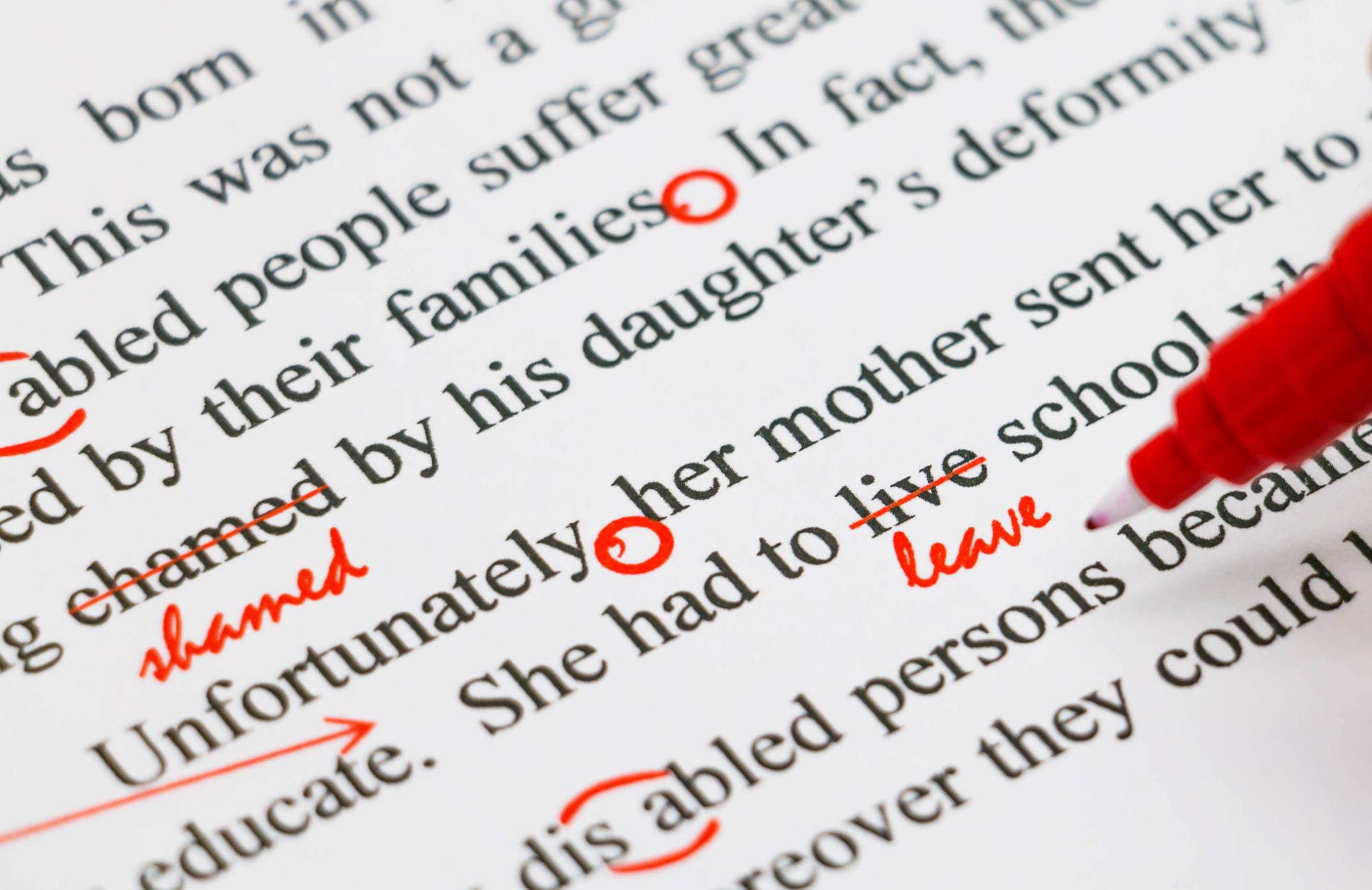 proofreading a book