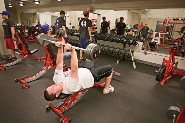Students working out