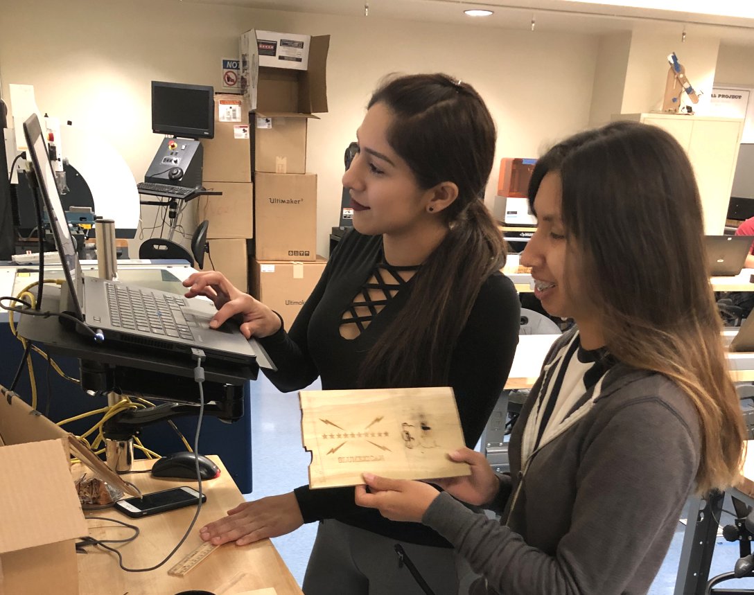 Students in engineering class