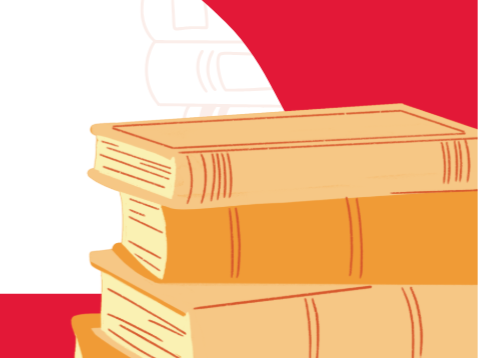 students reading books