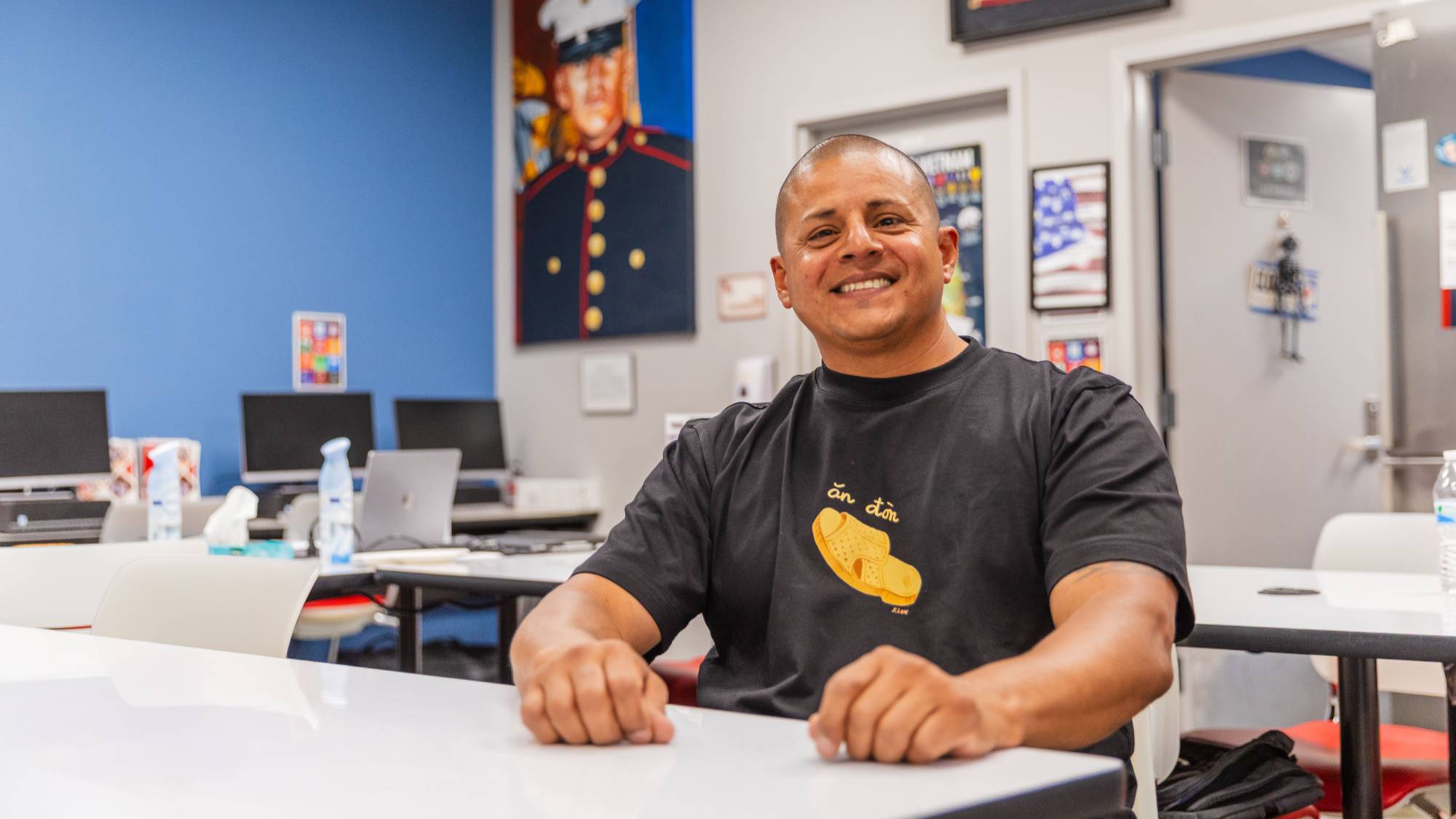 Kevin Reyes at the Veterans Resource Center