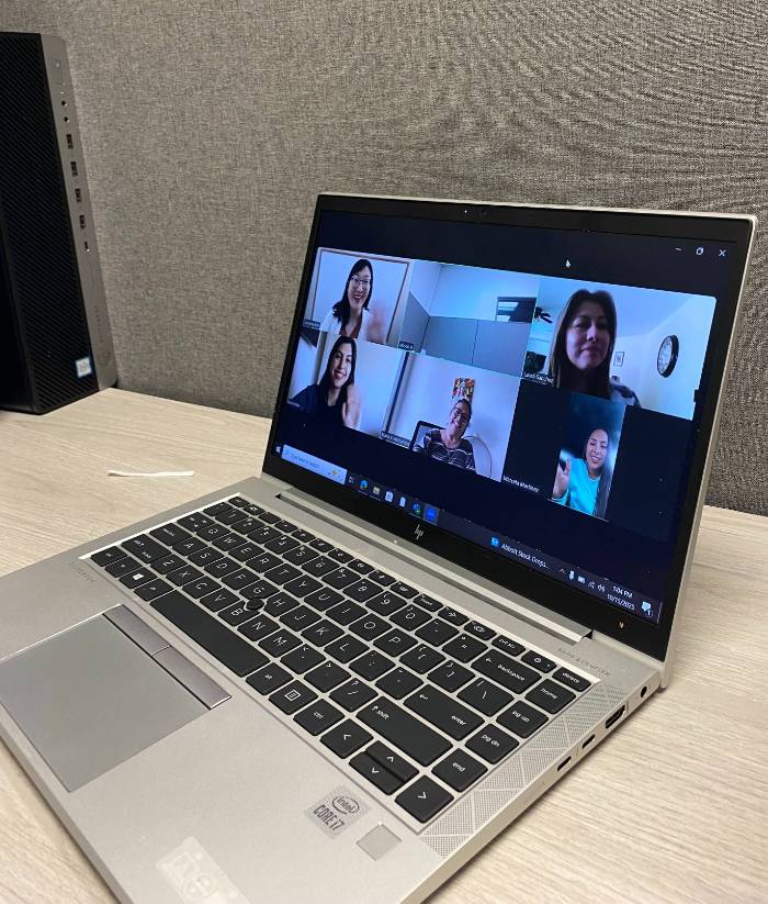 California students learning English for free with flexible online Zoom classes with great instructors to help with technology.